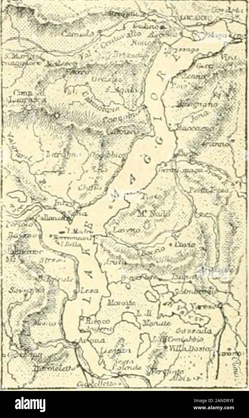 L'encyclopédie Britannica ; un dictionnaire des arts, des sciences et de l'literatureWith de nouvelles cartes, et originale d'articles américains éminents par writersWith les révisions et ajouts américains, portant chaque volume à jour . aining 17 pour le canton suisse ofTessin ou Tessin. La longueur de t&gt ;©2009 au sud, entre45° et 43*46° 10 N. lat., est à 38 kilomètres ; l'étendue, généralement entre 2 et 4 kilomètres, est passé à 6 ou 7 à l'intersection de la vallée du Toce, sur l'ouest. Le Tessin, le principal affluent du Pô, entre à l'une extrémité de thelake et déborde sur les autres. La très intéressante la géo-logi Banque D'Images