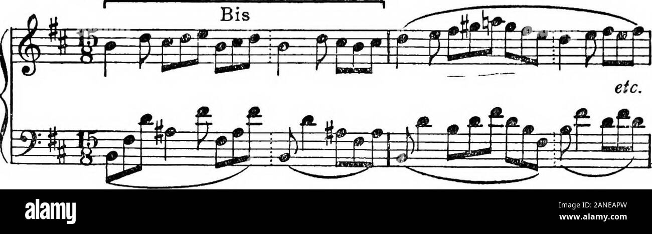 L'harmonie moderne, son explication et l'application . Ex.878.Vif. À partir de la même.. Schiitt a une belle étude d'accords en sept-huit fois.Karg-Elert divise un sept-quatre fois de la première d'hisLess Aphorismem- en quatre et trois ; mais a également temps d'alar Pastel délicieux pour l'orgue qui va à l'quiteSignatures gravement, dans 11-8 (voir l'exemple 379), Saint-Saens a une prière dans 11-quatre, ce qui est moins à risque certains, et l'idée de temps combiné-signatures est un mereconvenience de notation. Ex.379. Assai quieto- KARG-ELERT, Pastel, 0p.92,N0l. Banque D'Images