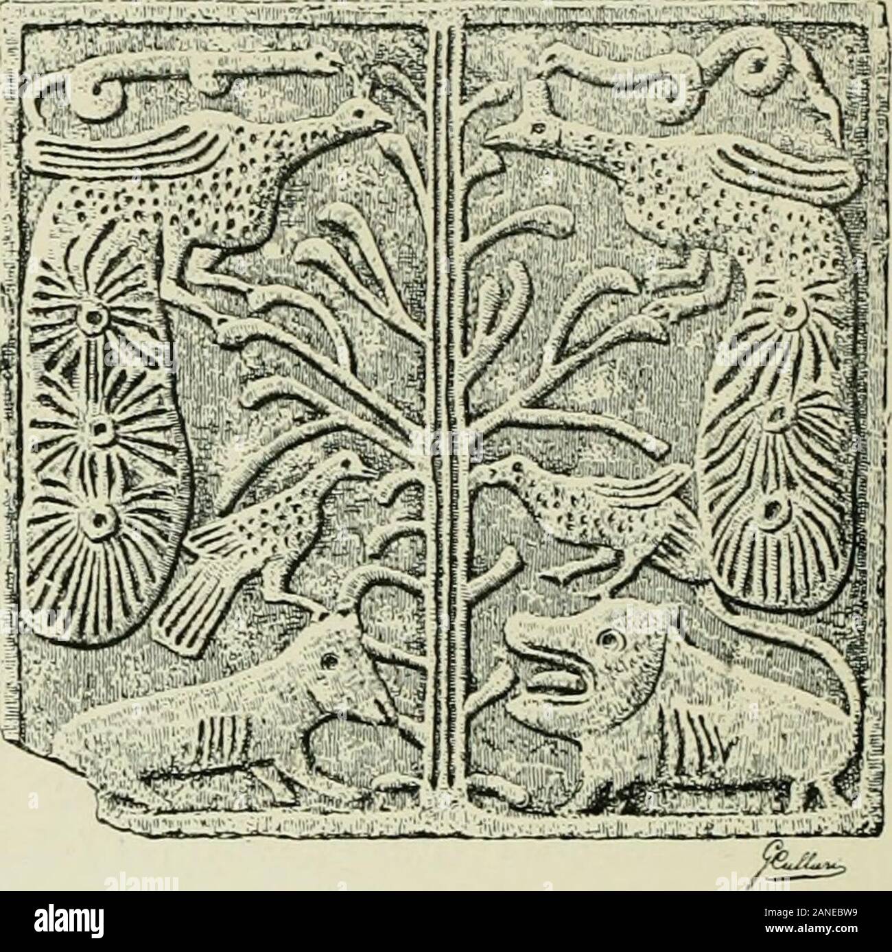 L'architecture en Italie, à partir de la sixième à la onzième siècle, recherches historiques et critiques sur alltwo . d serpents ; com-position pleine d'attrac-tion parce qu'il est l'un des premiers essais d'thosebizarre obscure encore re-présentations d'ani-mal s theByzantines torepeat, qui aimait si souvent dans les siècles,et qui reachedtheir thebalustrades avec apogee et formes décoratives de la dixième et eleventhcenturies que nous allons le voir à Venise. Modène.-d'importants vestiges de l'ambos et de parapets de thestyle du huitième siècle sont conservés dans une cour de la cathédrale de Modène nearthe. Banque D'Images