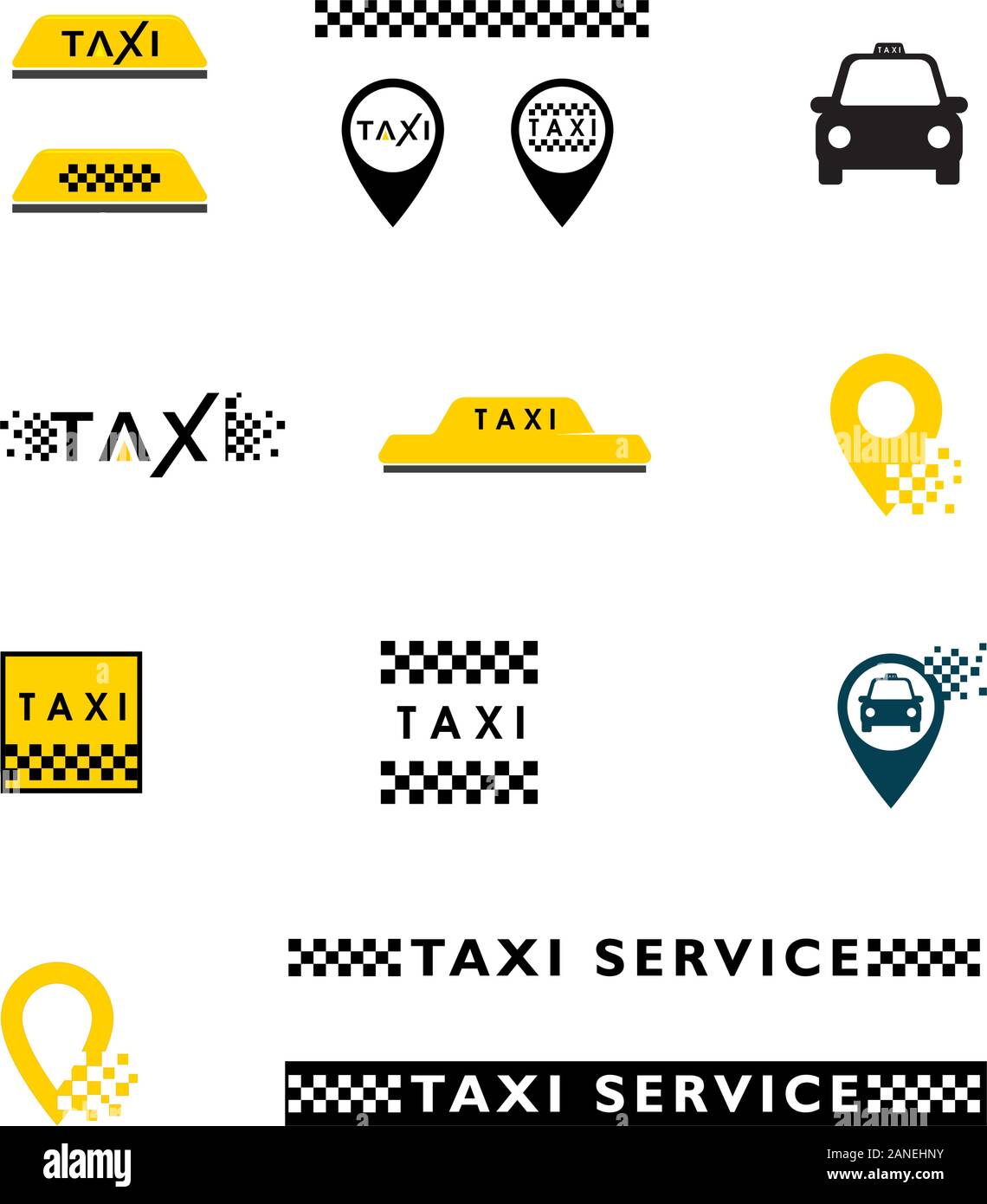 Icône vecteur Taxi illustration design template Illustration de Vecteur