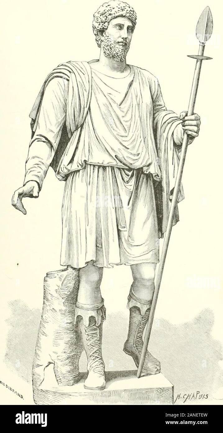 Histoire de Rome, et du peuple romain, de son origine jusqu'à l'invasion des barbares . s la cour chargés de cours 4 rapidement obtenu le contrôle sur cette 1 Le titre de ce chapitre ne doit pas être pris à la lettre. Commode, Pertinax, andJulianus ne sont ni ni Africain syrien. Mais l'ancien ne mérite pas d'être rankedwith les Antonins, et les deux derniers, qui régna si peu de temps, sont connectés par theirhistory avec le premier empereur de l'Afrique. 2 né, c'est à dire. Au cours de ses pères règne. 8 Marcus Aurelius Commodus Lucius Aelius Antoninus est né le 31 août 161, Marcus Au andsucceeded Banque D'Images