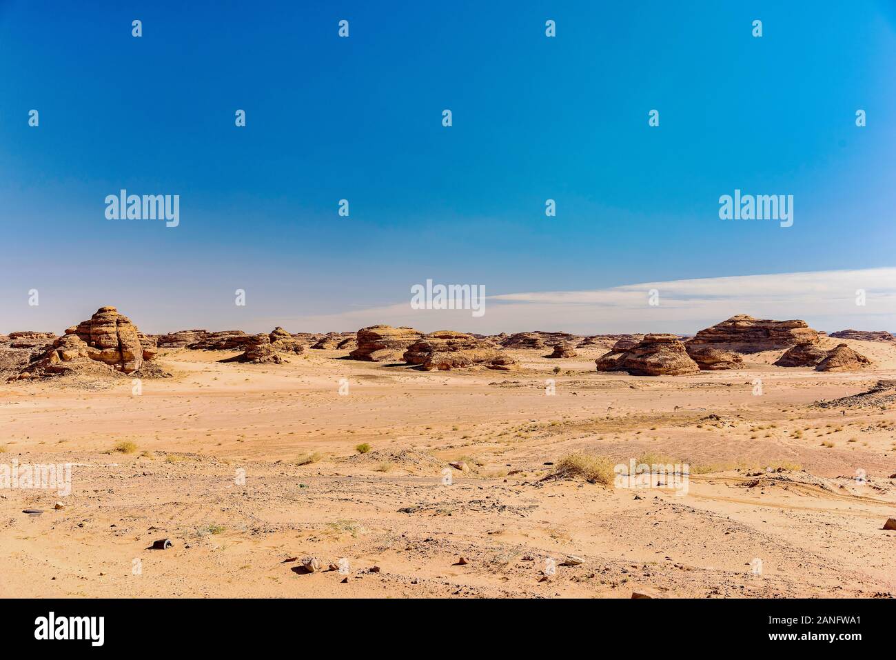 Vue sur toute la scène du désert Banque D'Images