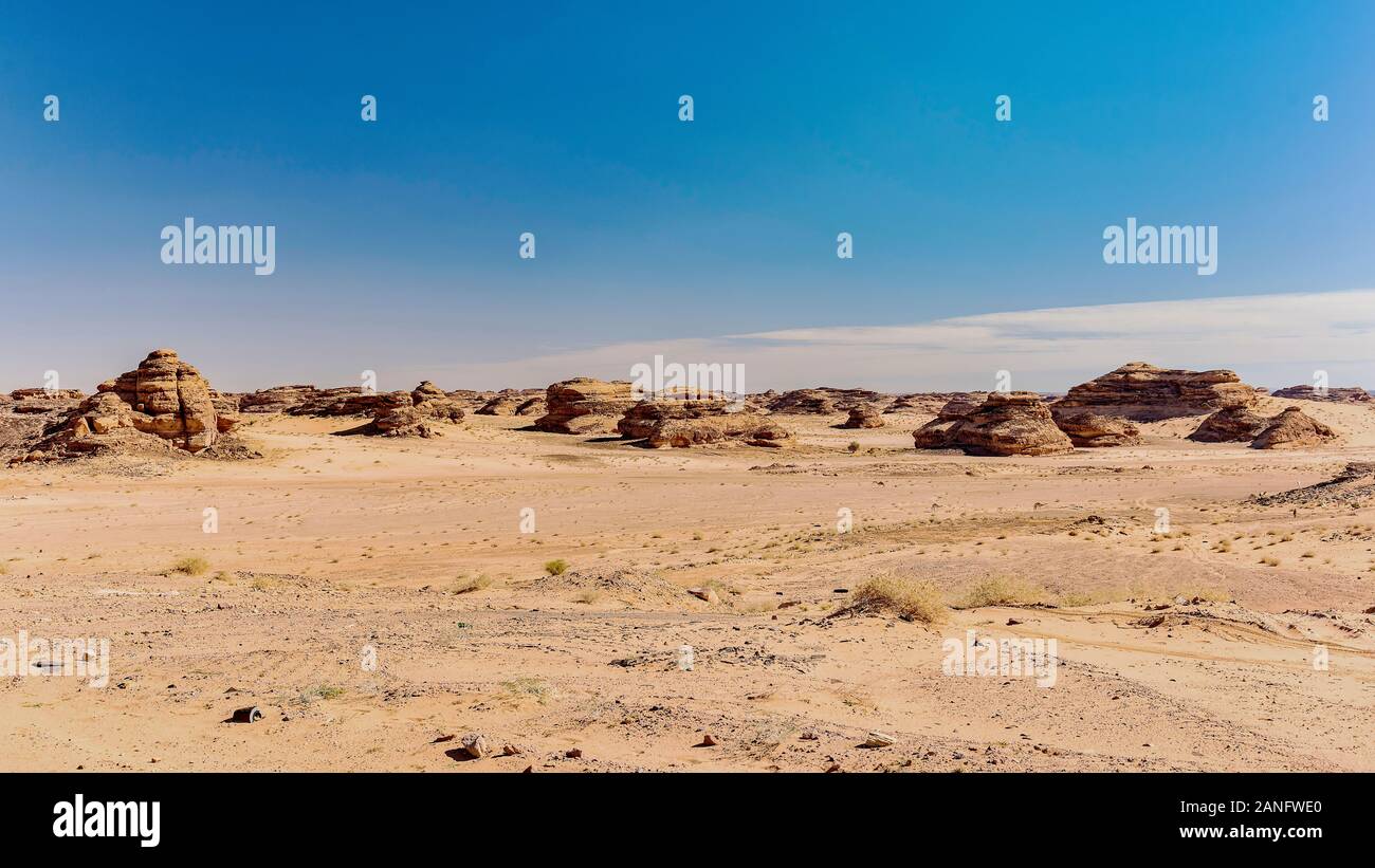 Vue sur toute la scène du désert Banque D'Images