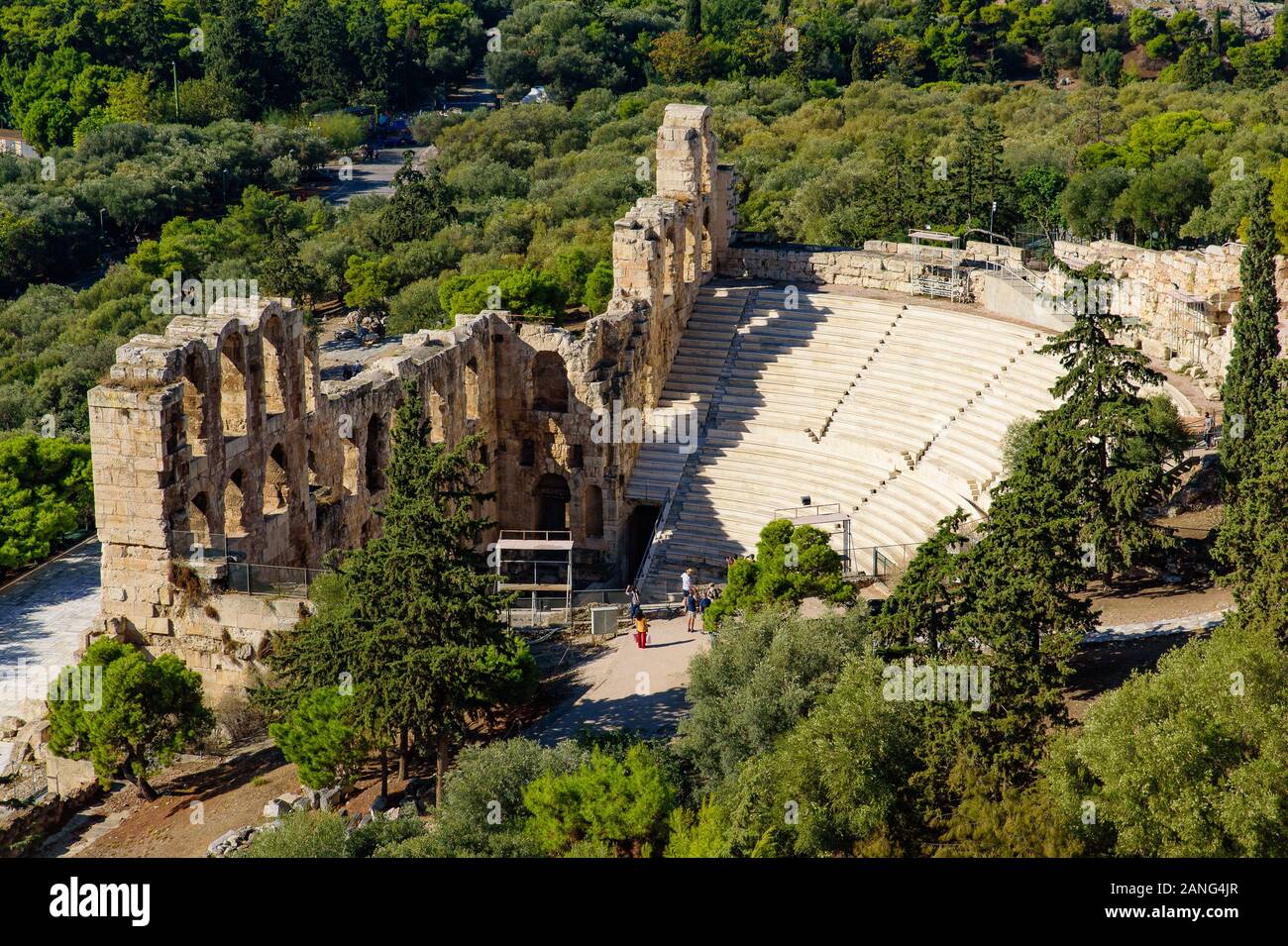 Vue de la ville d'Athènes de l'Acropole en Grèce Banque D'Images