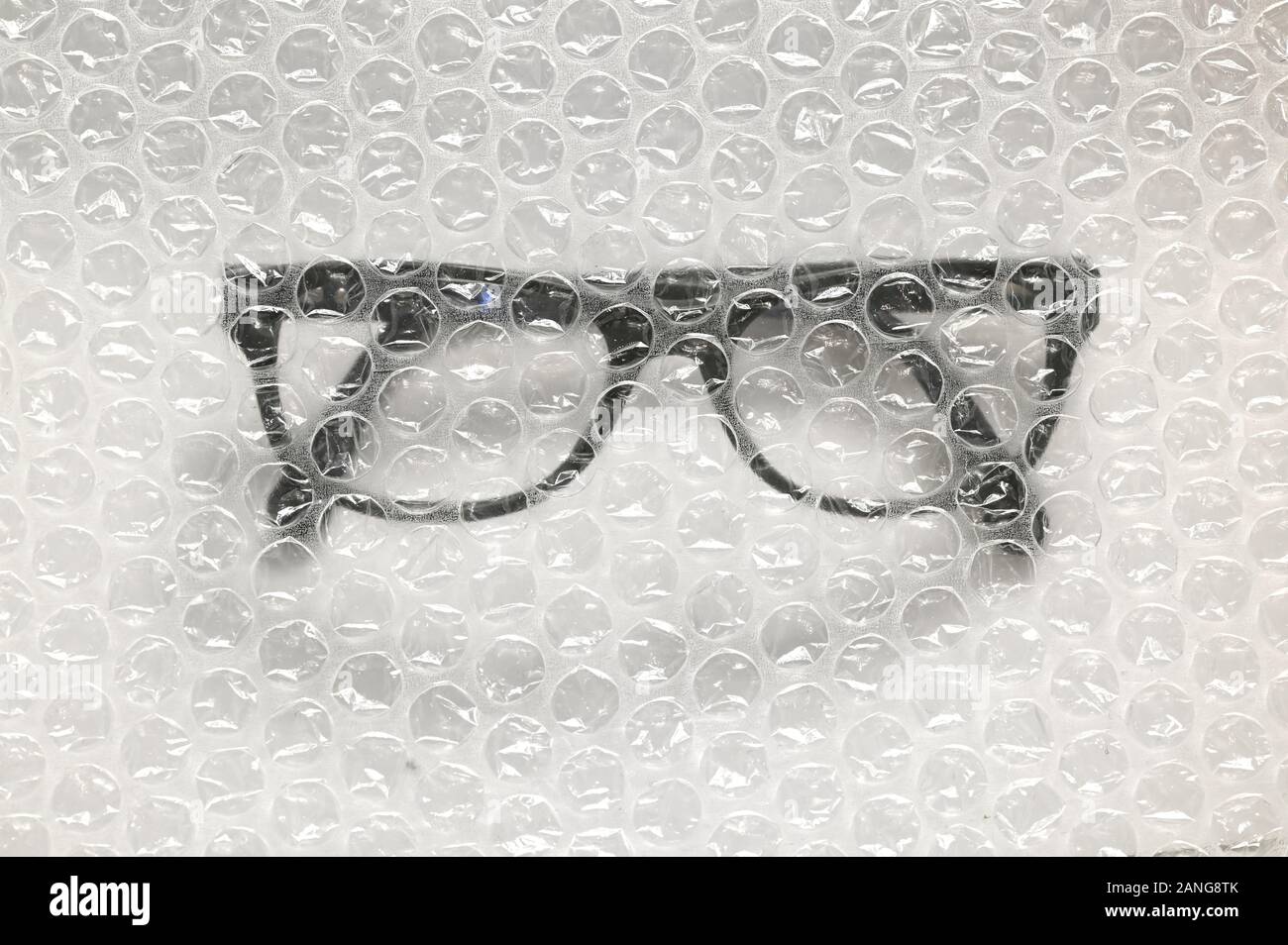 Résumé L'enveloppe de bulle et verres Banque D'Images