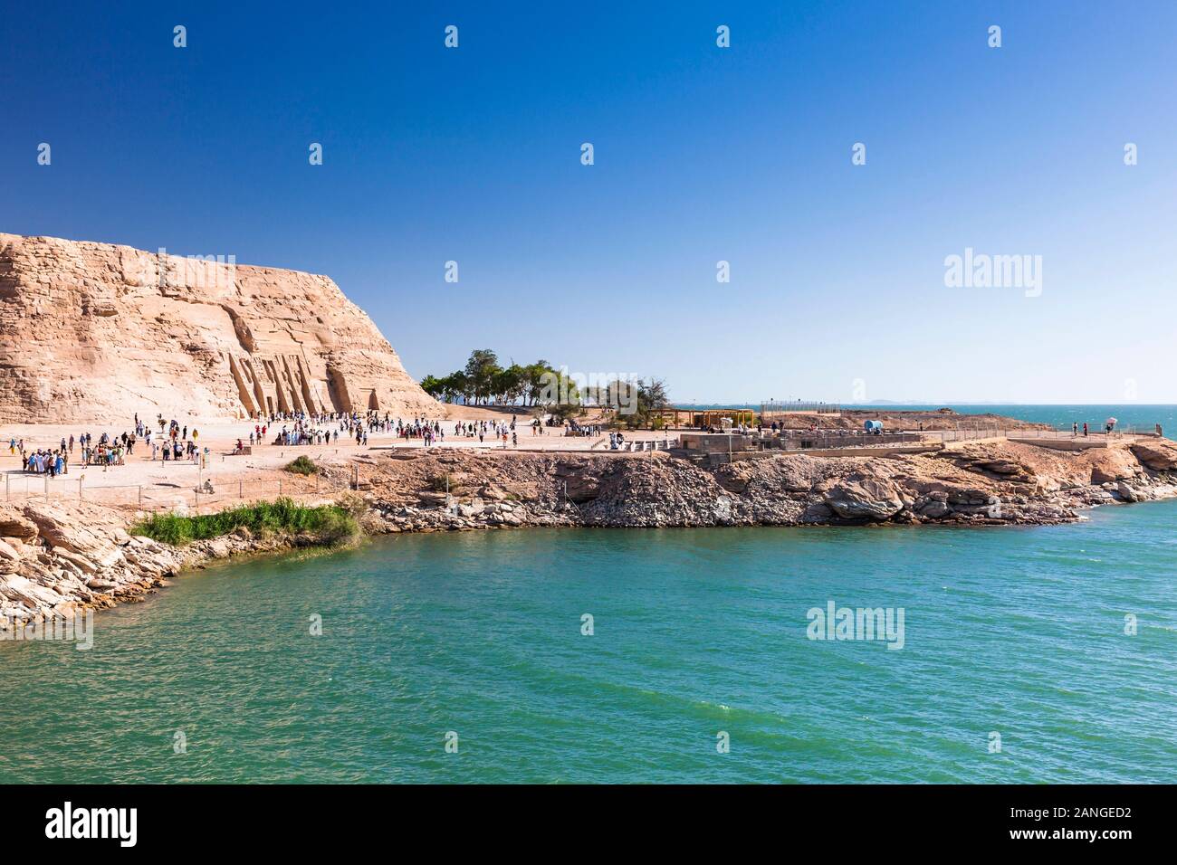 Temples D'Abu Simbel, Grand Temple Et Lac Nasser, Monuments Nubiens, Abu Simbel, Gouvernorat D'Assouan, Egypte, Afrique Du Nord, Afrique Banque D'Images