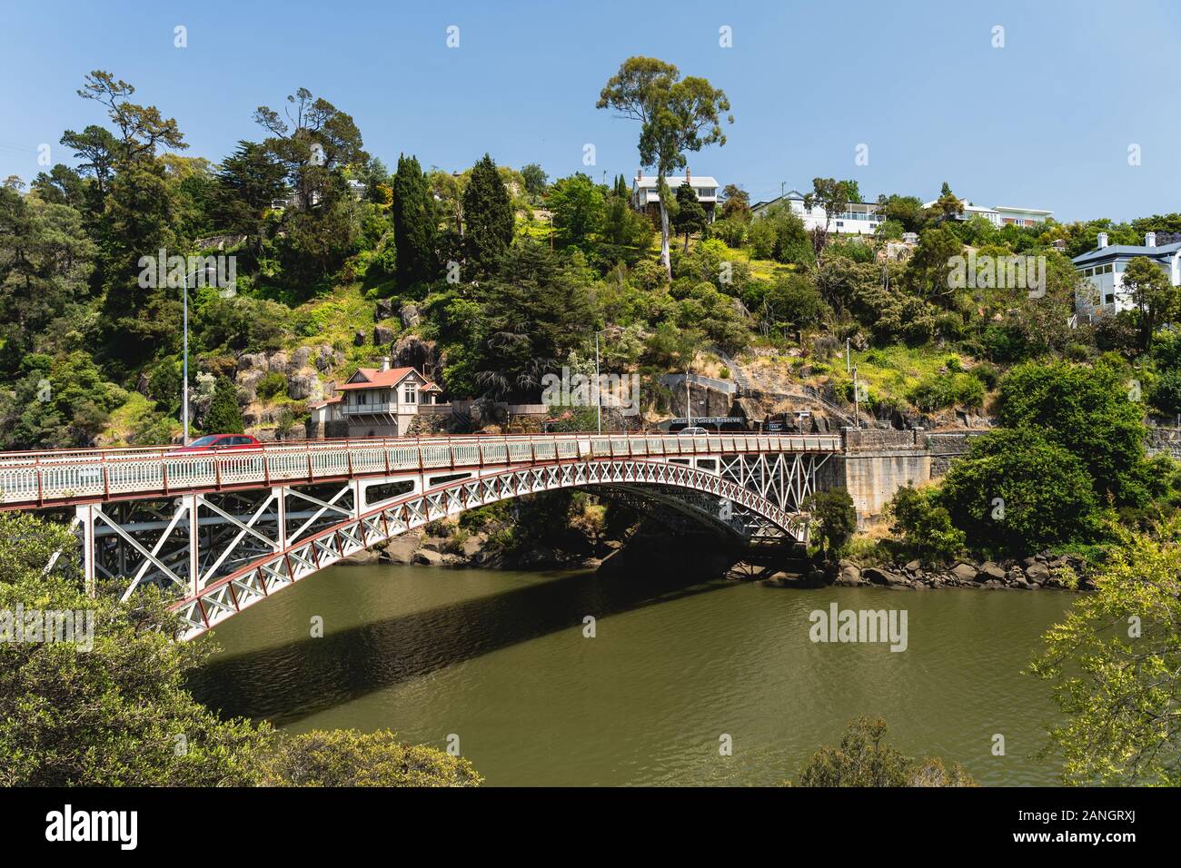 Launceston, Tasmania - 3 janvier 2020 : Les rois Pont sur la South Esk River et la Rivière Tamar. Banque D'Images