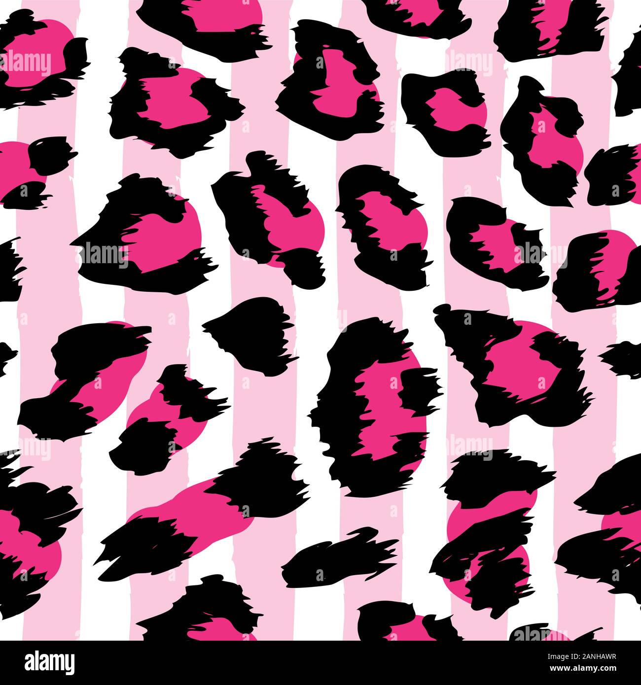 Leopard pattern design - dessin amusant motif transparent avec striopes. Affiche ou textile t-shirt design graphique. / Papier peint, papier d'emballage, Background Illustration de Vecteur