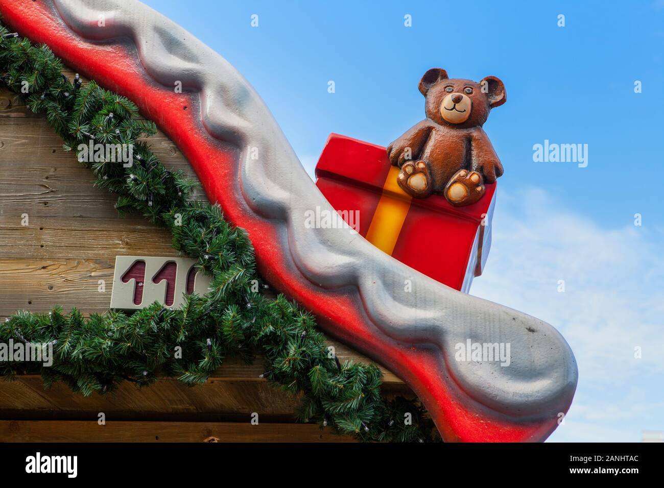 Détail d'une stalle de Noël, marché de Noël, l'Allemagne, de l'Europe Banque D'Images