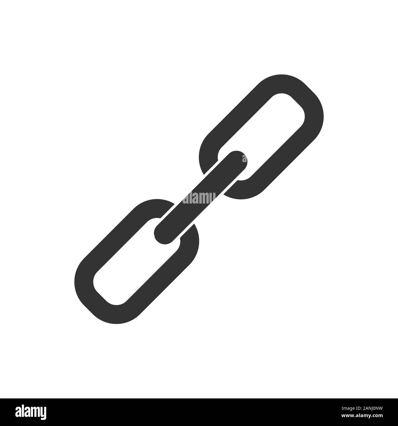L'icône de la chaîne dans un style plat isolé sur fond gris. Symbole de connexion pour votre web site design, logo, l'app, l'assurance-chômage. Illustration vectorielle, EPS10. Illustration de Vecteur