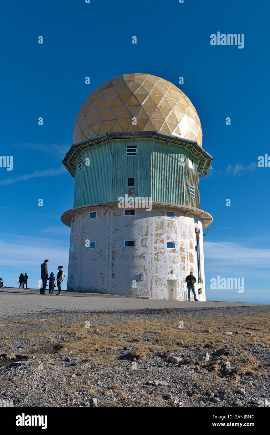 Le sommet de montagne le plus élevé du territoire continental portugais. Torre, Serra Da Estrela, Portugal Banque D'Images