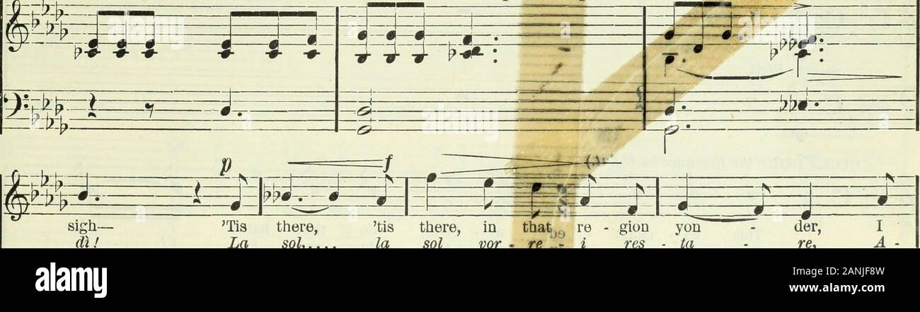 Mignon : opéra en trois actes . mon pas en arrière-ward wau - der pour que --ar lov - Terres de fora dont les joies je continue .... po - tess io ri - TOR - na - objet d'une queL =ue spon -de un mene sur - de l'ONU tolta fui. sigh-dìt tis il y,la sol,.. tis là, dans ce)f) re - gion yonla vor sol , K"j  % res ta der,re, IA -&££ * mf u + zt- + -*-zir Banque D'Images