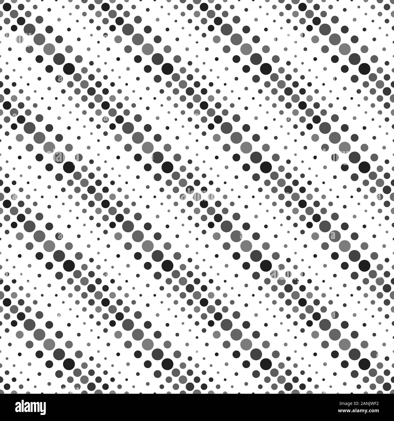 Cercle géométrique noir et blanc motif de fond - résumé vecteur conception de points monochromes Illustration de Vecteur