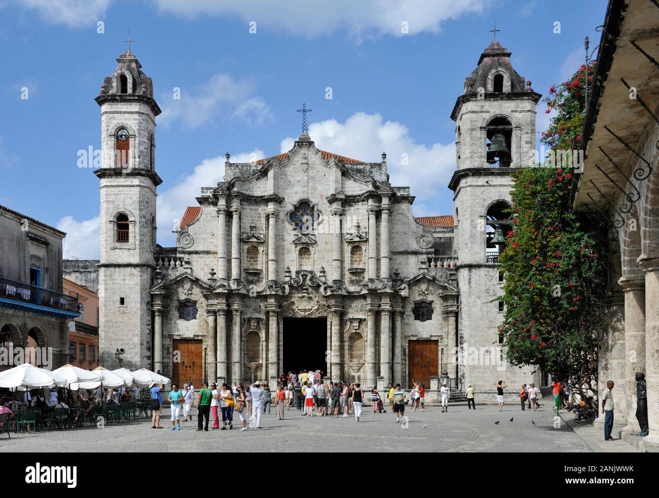 La Havane, Kathedrale San Cristobal. Kathedrale von der barocken la façade 1782. La Cathédrale San Cristobal, La Habana, Cuba |Kathedrale San Cristobal, Havan Banque D'Images