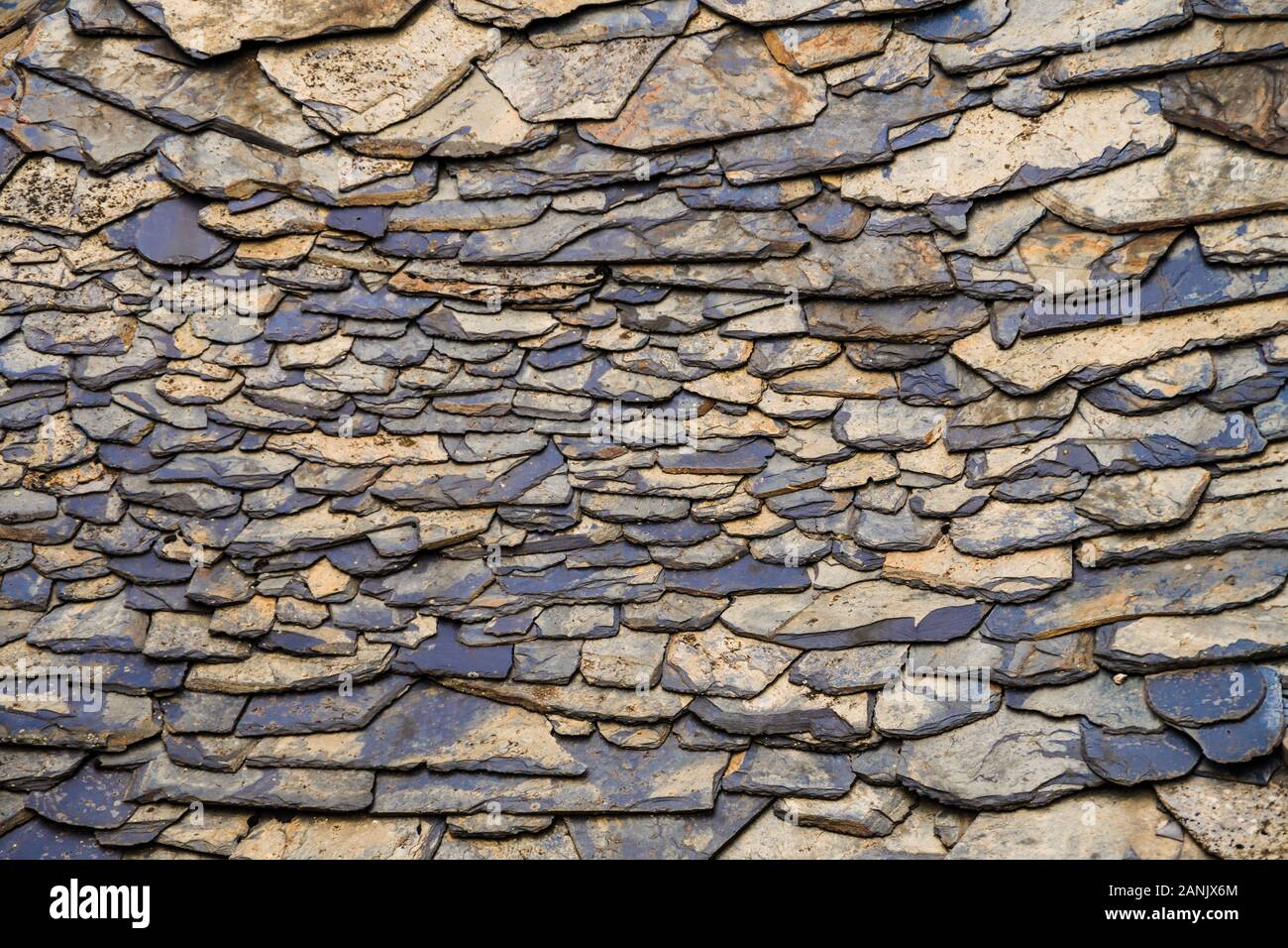 Vue des différentes textures des murs en pierre Banque D'Images