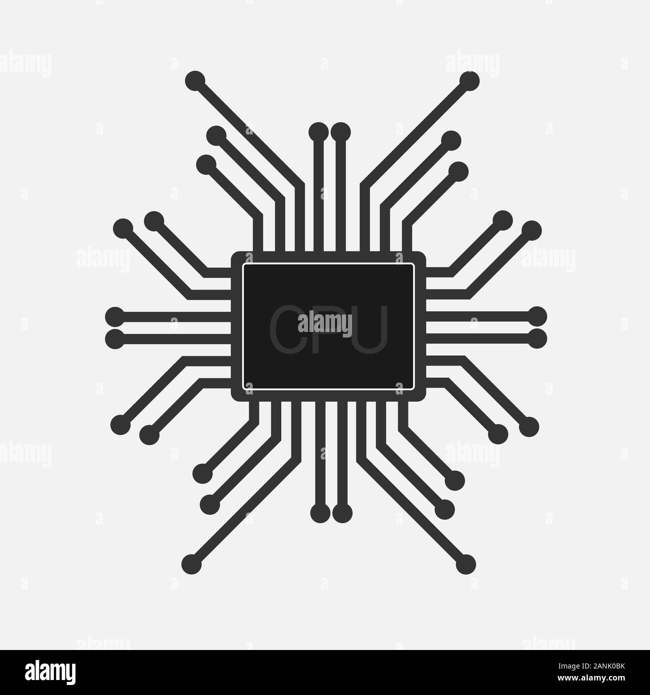 Icône transparente de l'UC. Symbole de l'unité centrale de renseignement  artificielle design collection. Élément simple illustration vectorielle.  Peut être utilisé. Icône transparente de l'UC. Cpu Image Vectorielle Stock  - Alamy