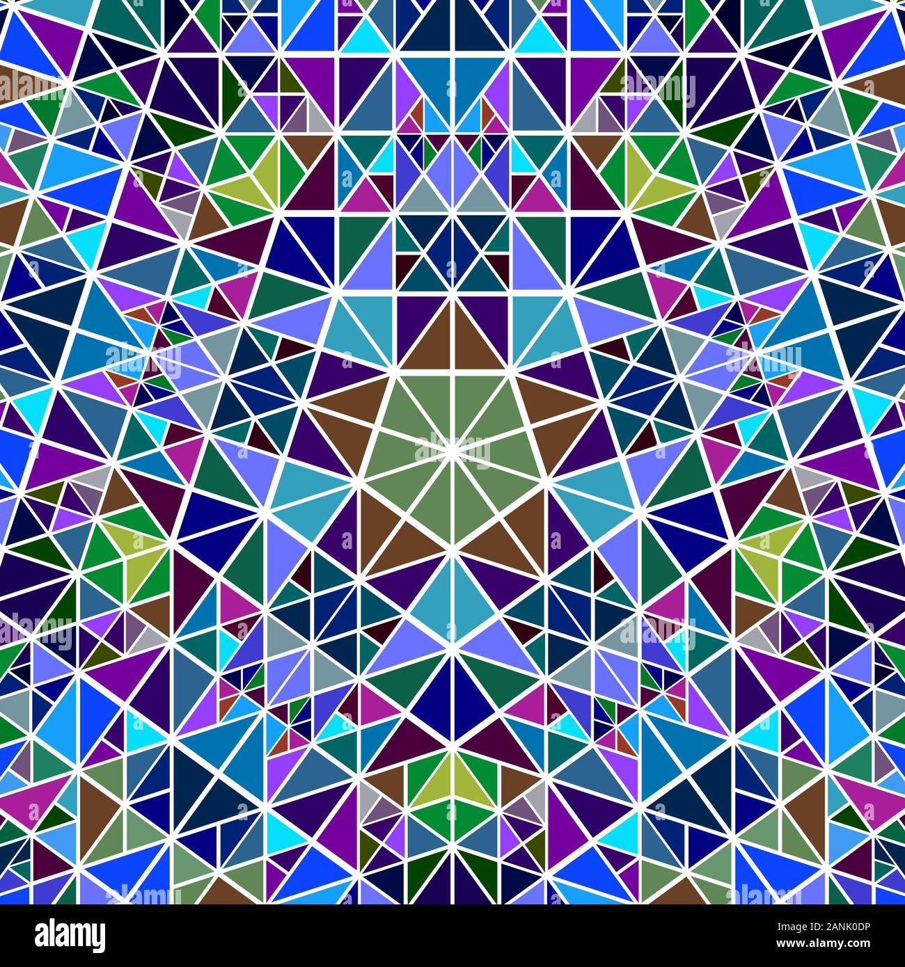 Géométrique dynamique tuile mosaïque circulaire polygonal triangle arrière-plan - hypnotic résumé vecteur conception colorée Illustration de Vecteur