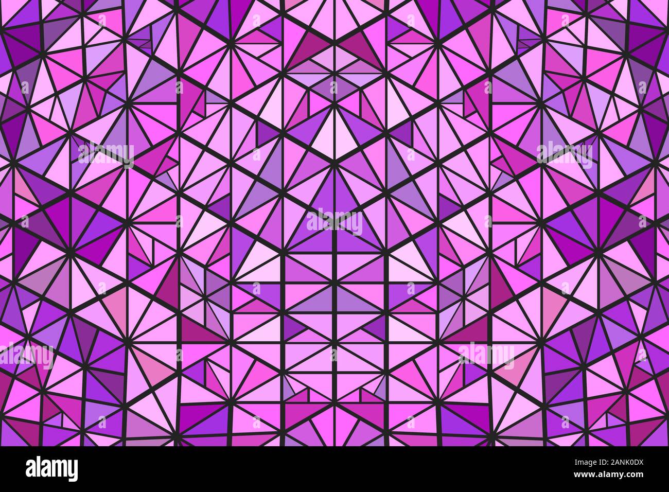 Triangle coloré dynamique radiale polygonale - fond mosaïque circulaire psychédélique vecteur conception hypnotique de triangles Illustration de Vecteur