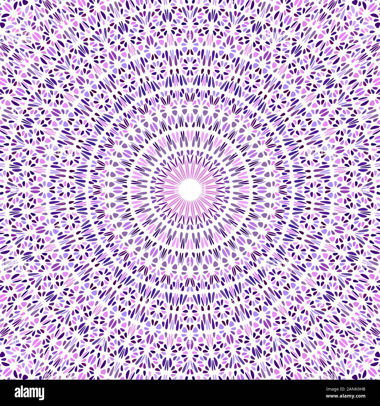 Circulaire modèle mosaïque géométrique abstrait arrière-plan mandala - design coloré floral psychédélique hypnotique vector illustration de formes courbes Illustration de Vecteur