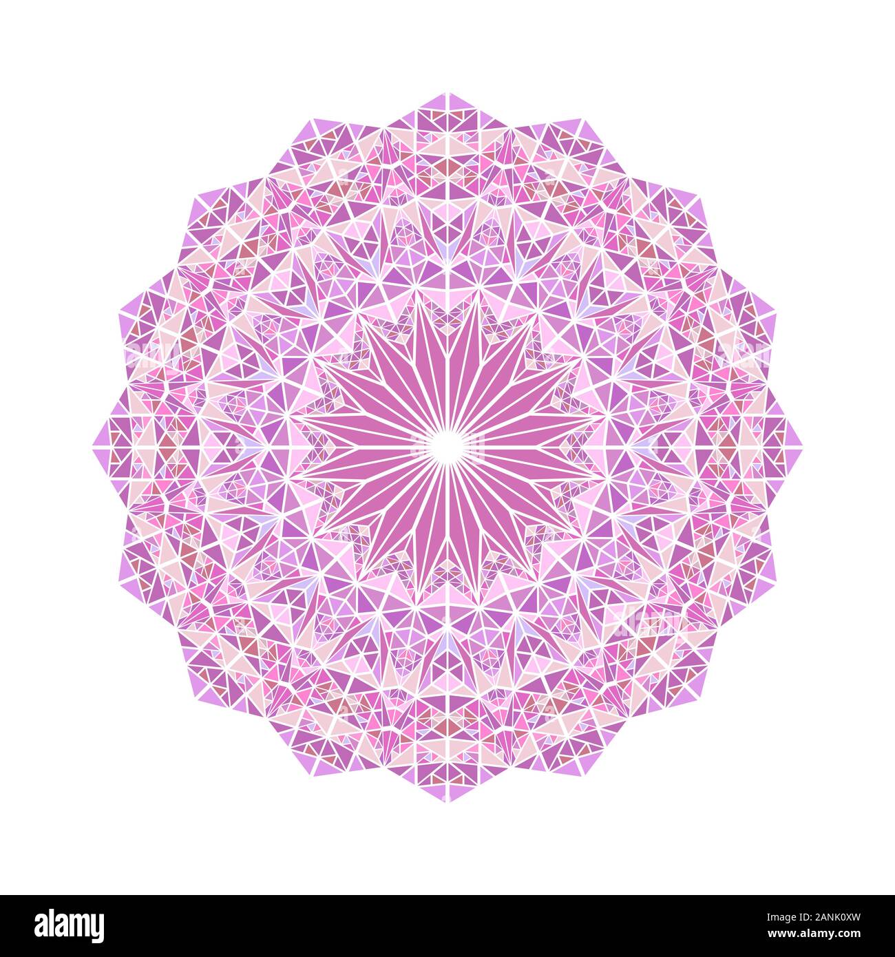 Triangle coloré géométrique orné ornement mandala - tour polygonale abstract vector élément design Illustration de Vecteur