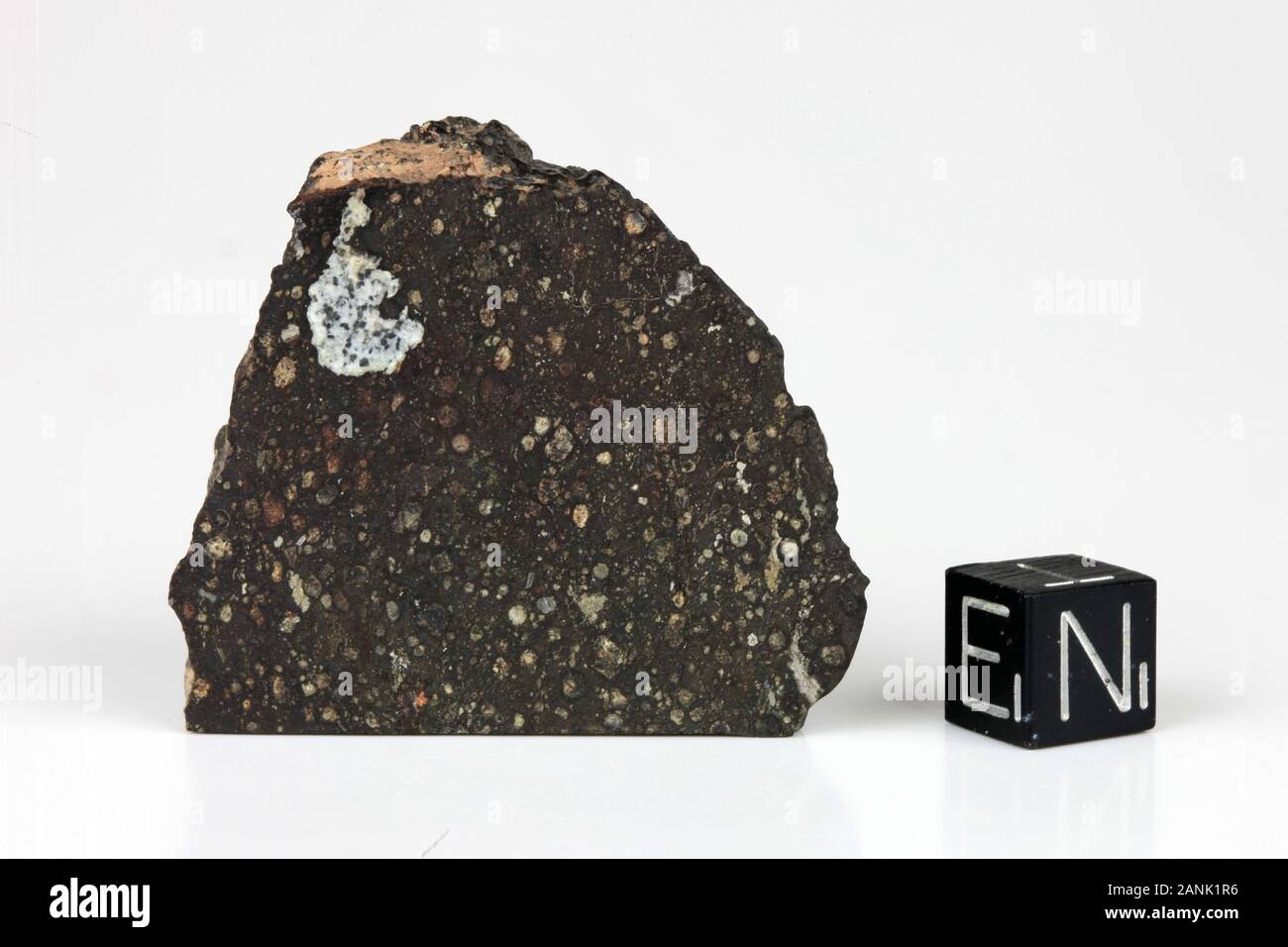 NWA 1807 - trouvé 2002, Erfoud, Maroc, Afrique. Chondrite carbonée CV3 . Masse totale 274 grammes. Banque D'Images NWA 1807 - trouvé 2002, Erfoud, Maroc, Afrique. Chondrite carbonée CV3 . Masse totale 274 grammes. Banque D'Images