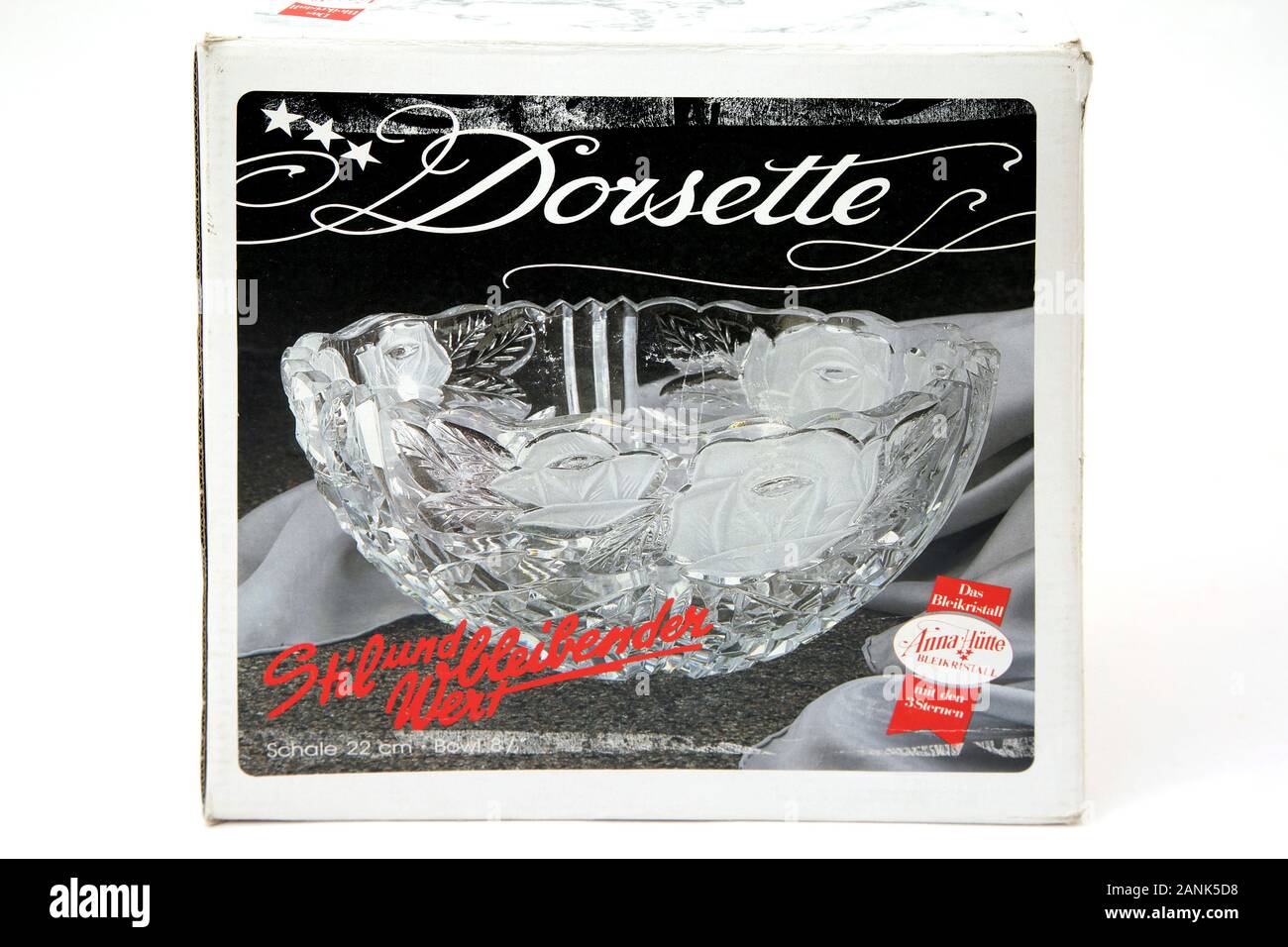 Bol en cristal de plomb allemand Dorsette Banque D'Images