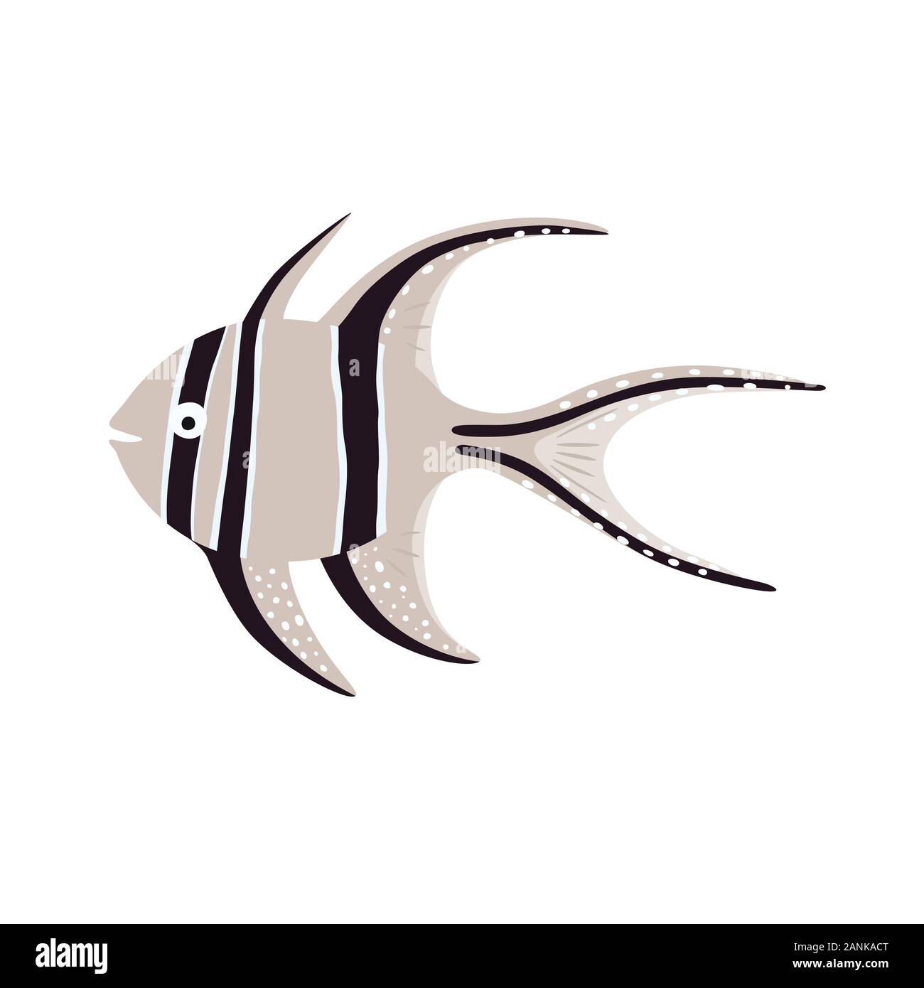 Les poissons de mer. Kauderni illustration. Vector illustration. Illustration de Vecteur
