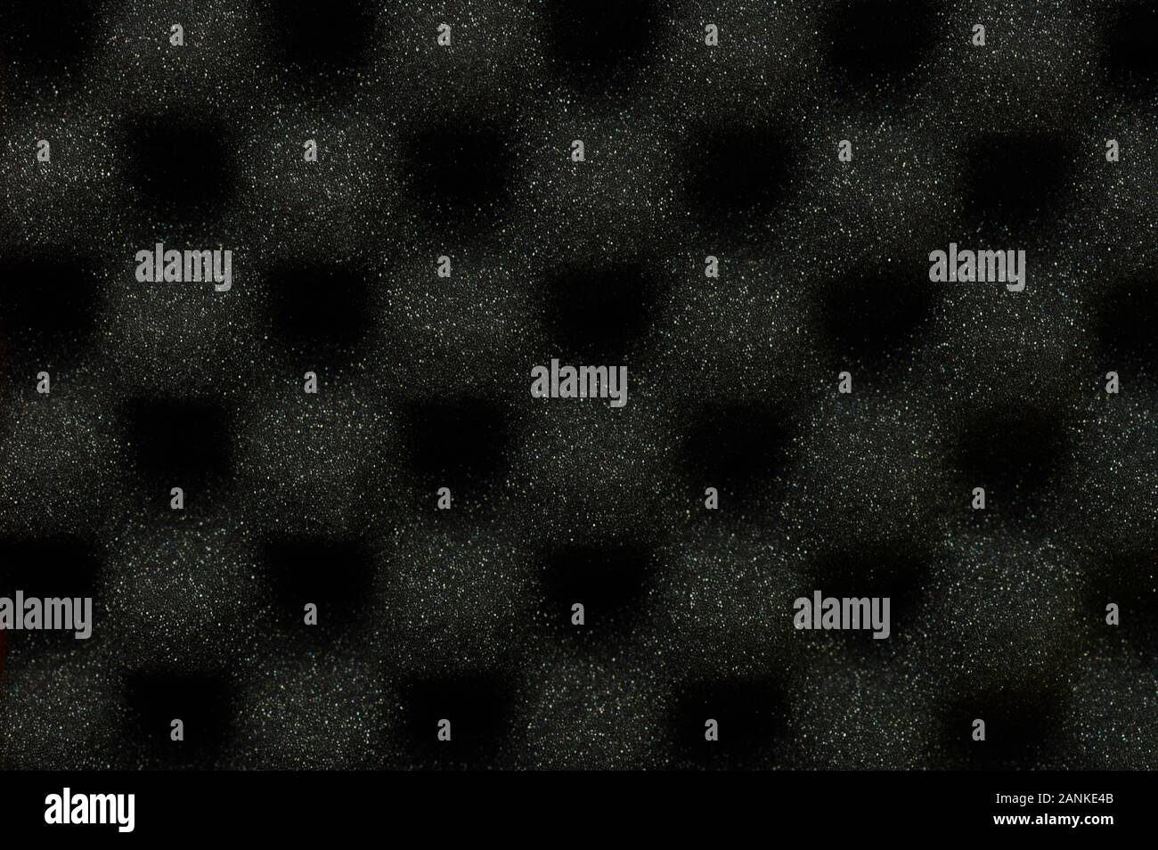 Surface en mousse audio noir vue rapprochée Banque D'Images