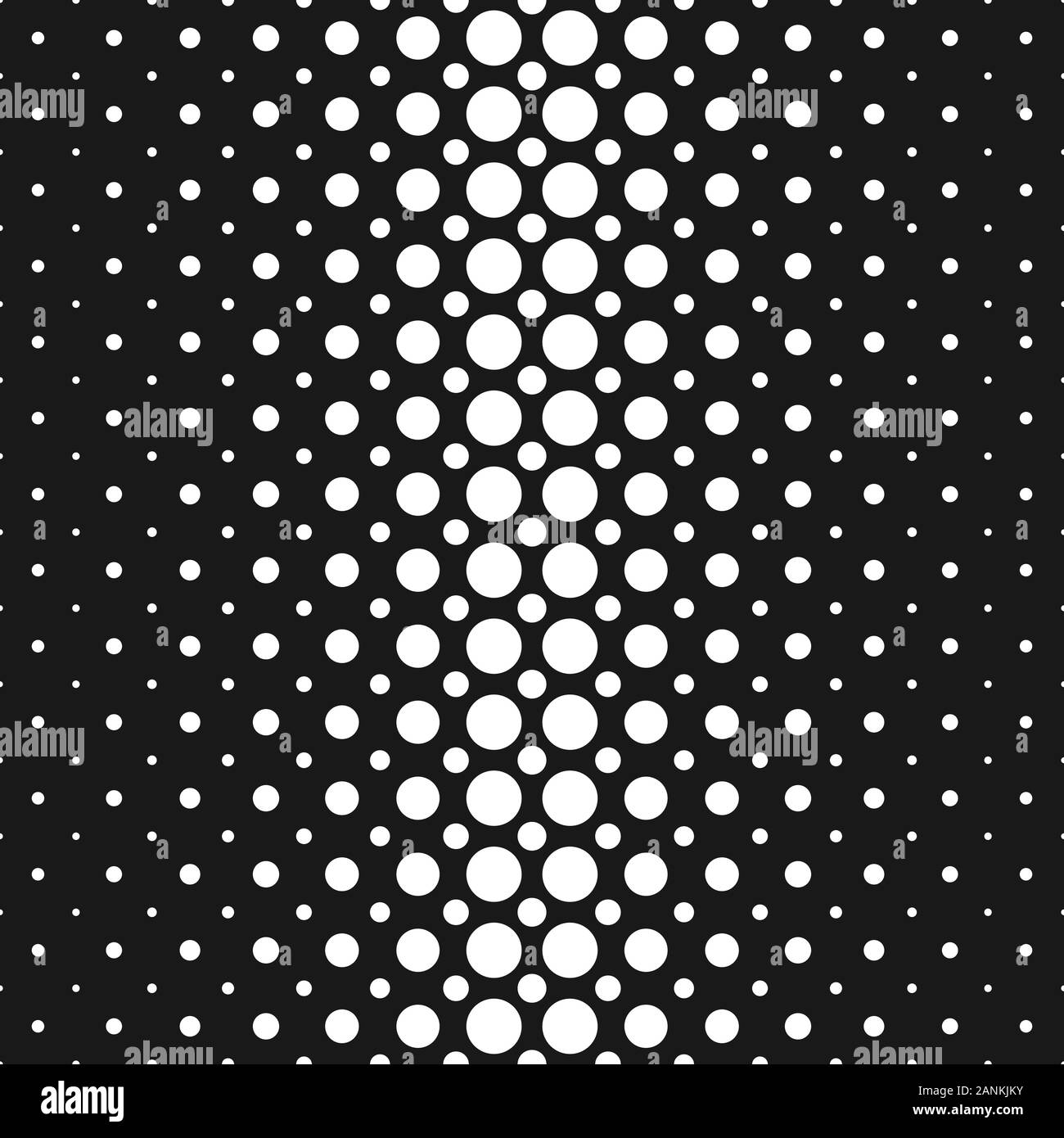 Demi-teinte monochrome abstrait géométrique motif de cercles Contexte - Conception du modèle vectoriel à partir de points Illustration de Vecteur