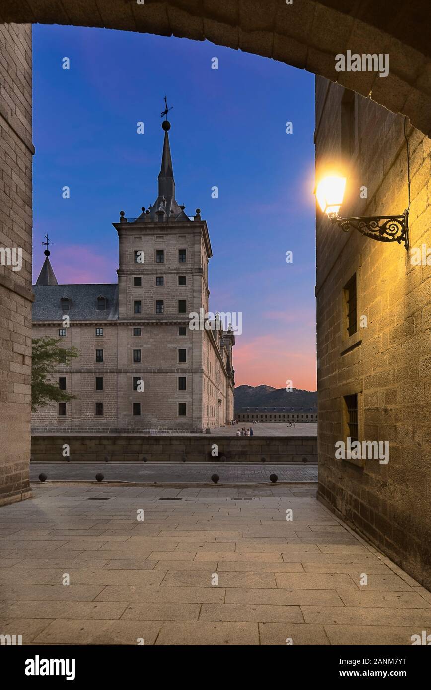 Monastère Royal de San Lorenzo de El Escorial, province de Madrid, Espagne. Banque D'Images