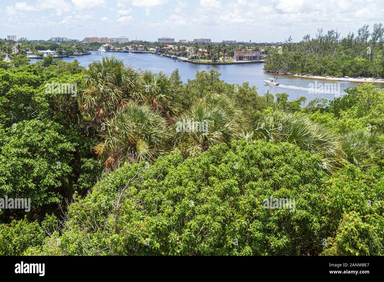 Boca Raton Florida, Palm Beach County, Gumbo Limbo nature Center, Gumbo Limboal Complex & nature Center, Lake Wyman, vue, Intracoastal FL100731063 Banque D'Images