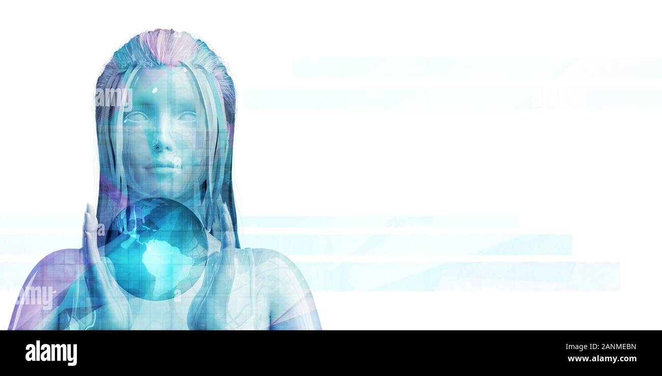 Centre de développement de la solution globale comme un concept d'entreprise Banque D'Images