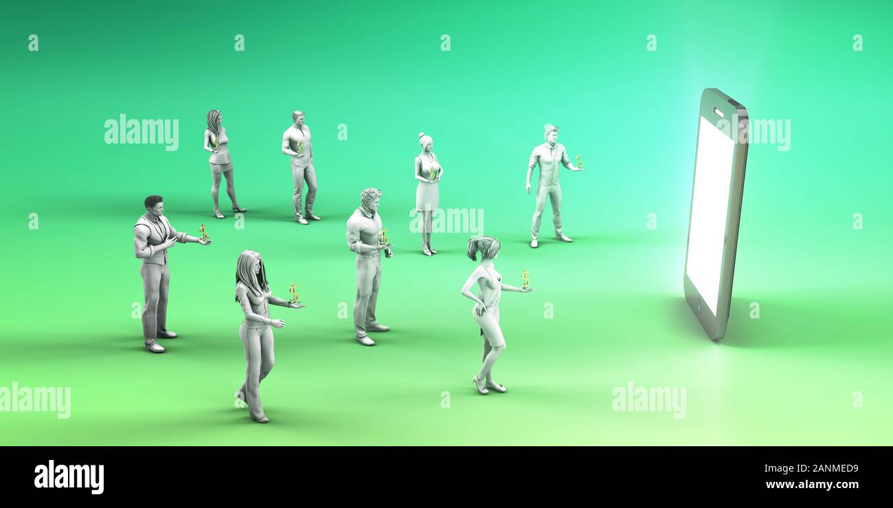 Le revenu moyen par utilisateur du PMU Business Concept Art Banque D'Images