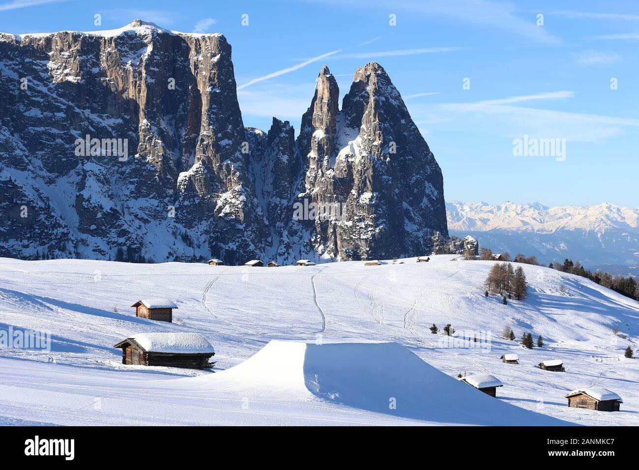 Alpe di Siusi, Italie. 17 Jan, 2020. Ski slope style Coupe du monde à l'Alpe di Siusi, Alpe di Siusi, Italie le 17 janvier 2020, montagnes et parc de neige Sciliar Siusi .Photo : Pierre Teyssot/Espa-Images : Cal Crédit Sport Media/Alamy Live News Banque D'Images