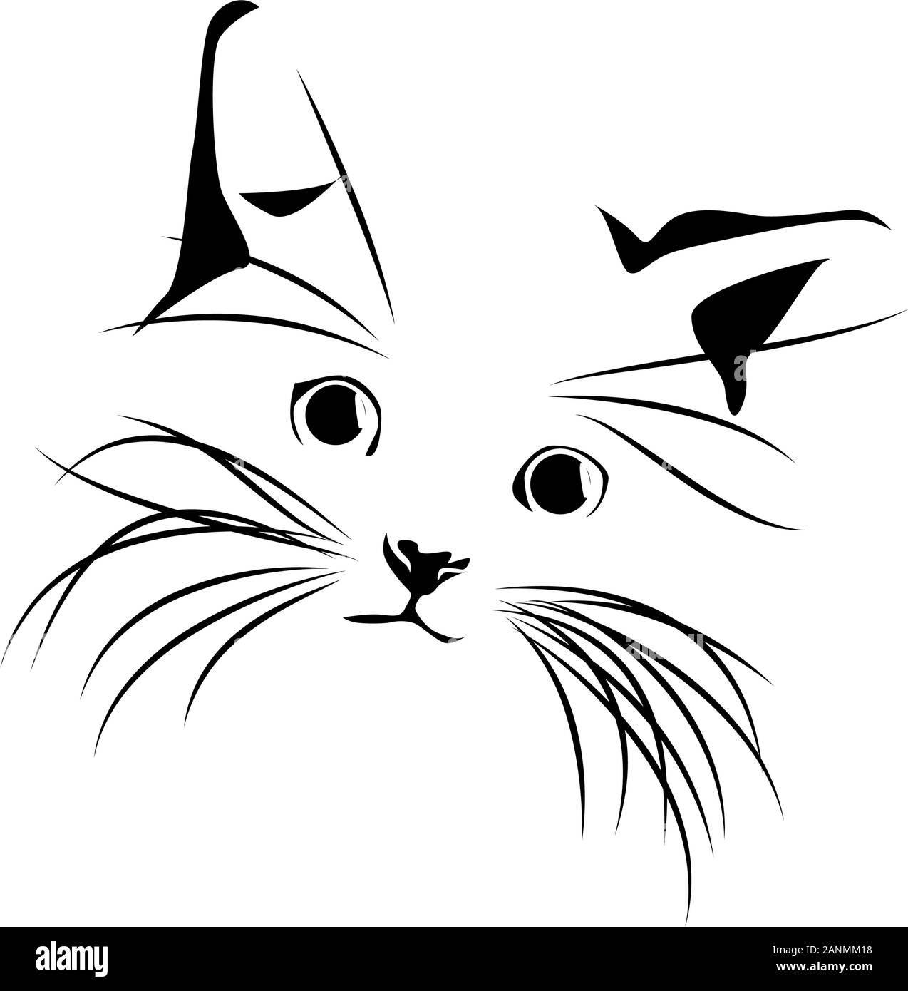 Abstract Vector dessin chat Illustration de Vecteur