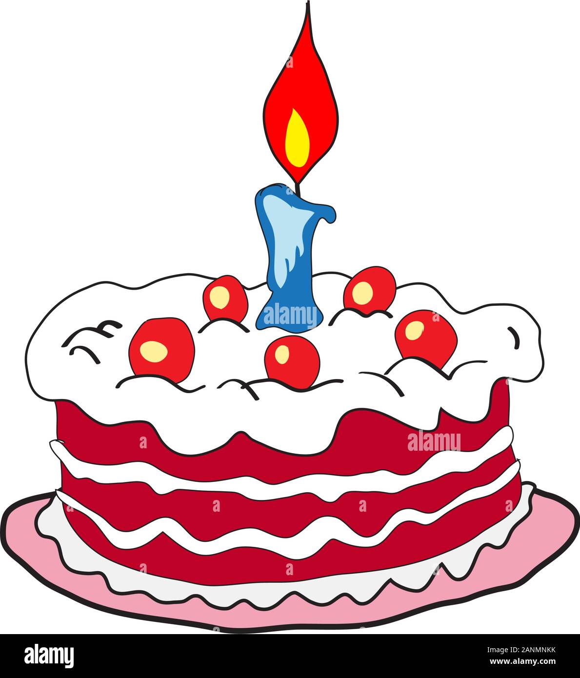 Gateau De Dessin Vectoriel Image Vectorielle Stock Alamy