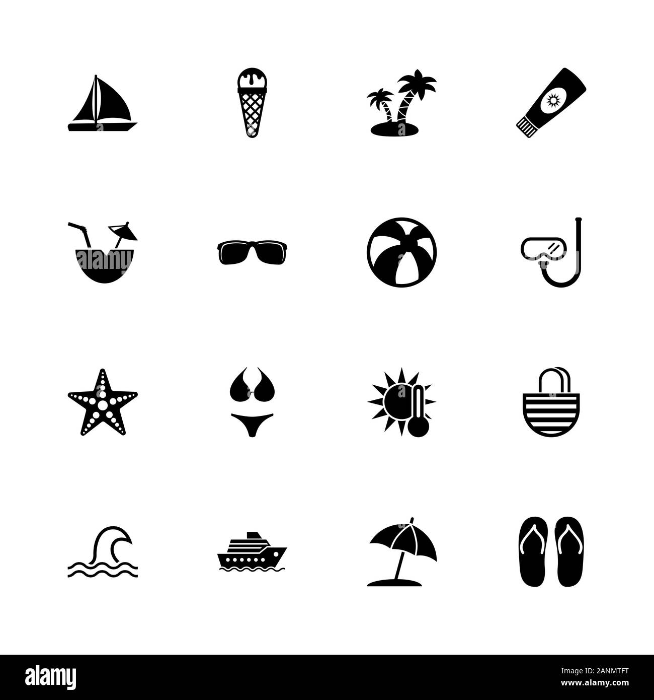 Mer Transport icons - Étendre à n'importe quelle taille - Changement à n'importe quelle couleur. Télévision Vector Icons - Illustration noir sur fond blanc. Illustration de Vecteur