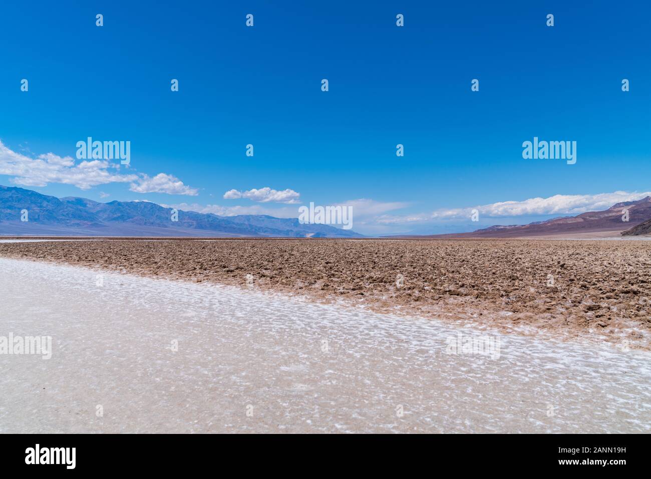 Badwater, parc national de la Vallée de la mort, Californie, États-Unis - la plus basse place des États-Unis Banque D'Images