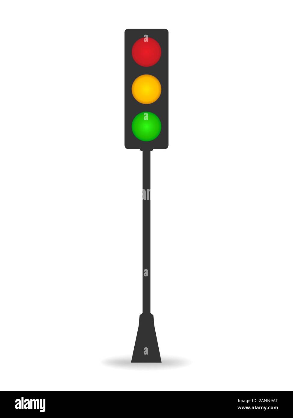 Feux de circulation symbole sur fond blanc. Des feux de circulation - vector illustration. Road sign over white background Illustration de Vecteur