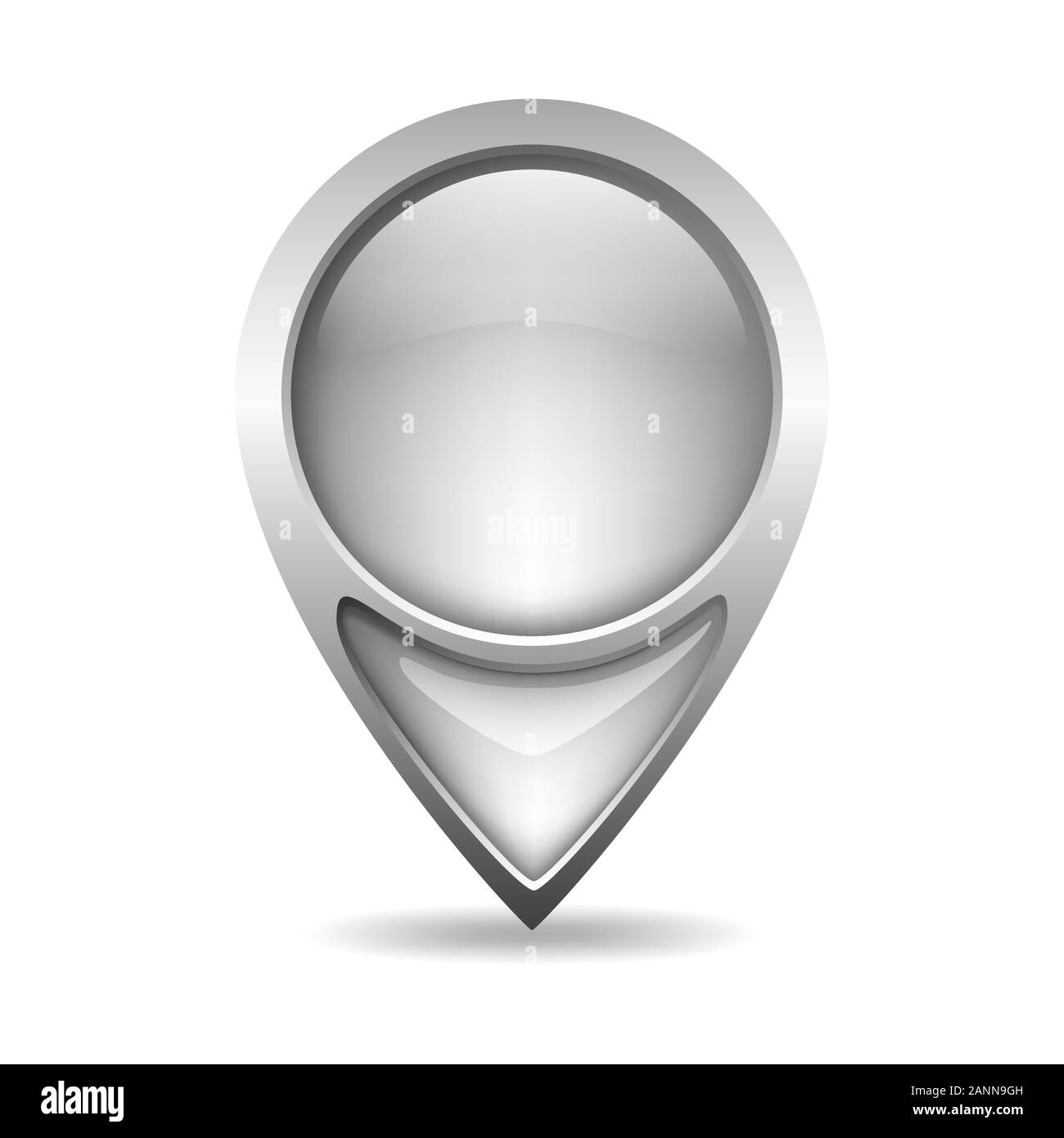 Illustration de marqueurs de navigation avec l'ombre. Les marqueurs de carte isolé sur fond blanc. La carte de communication - vector illustration. Illustration de Vecteur