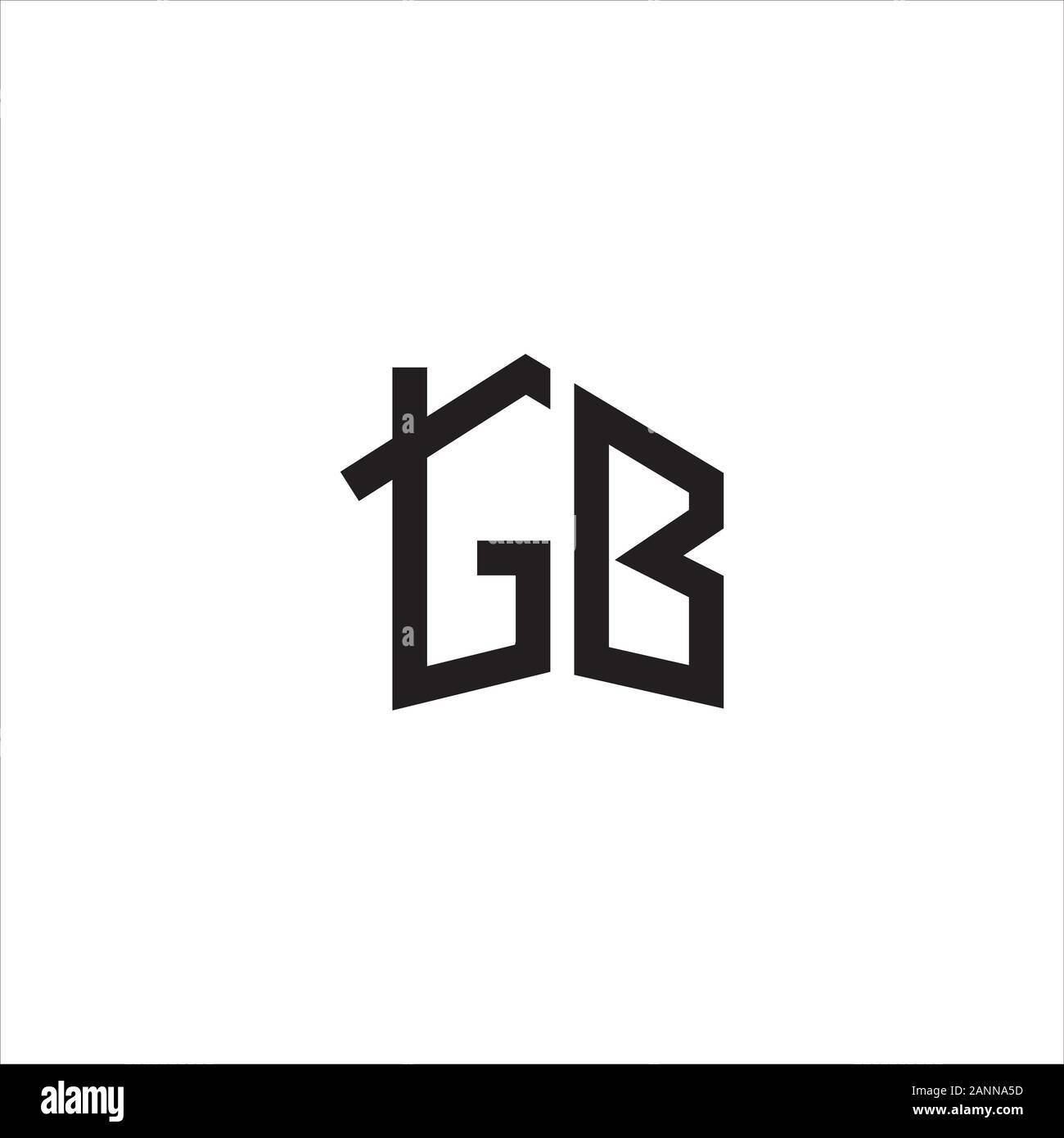 Lettre initiale go ou vecteur conception logo bg Illustration de Vecteur