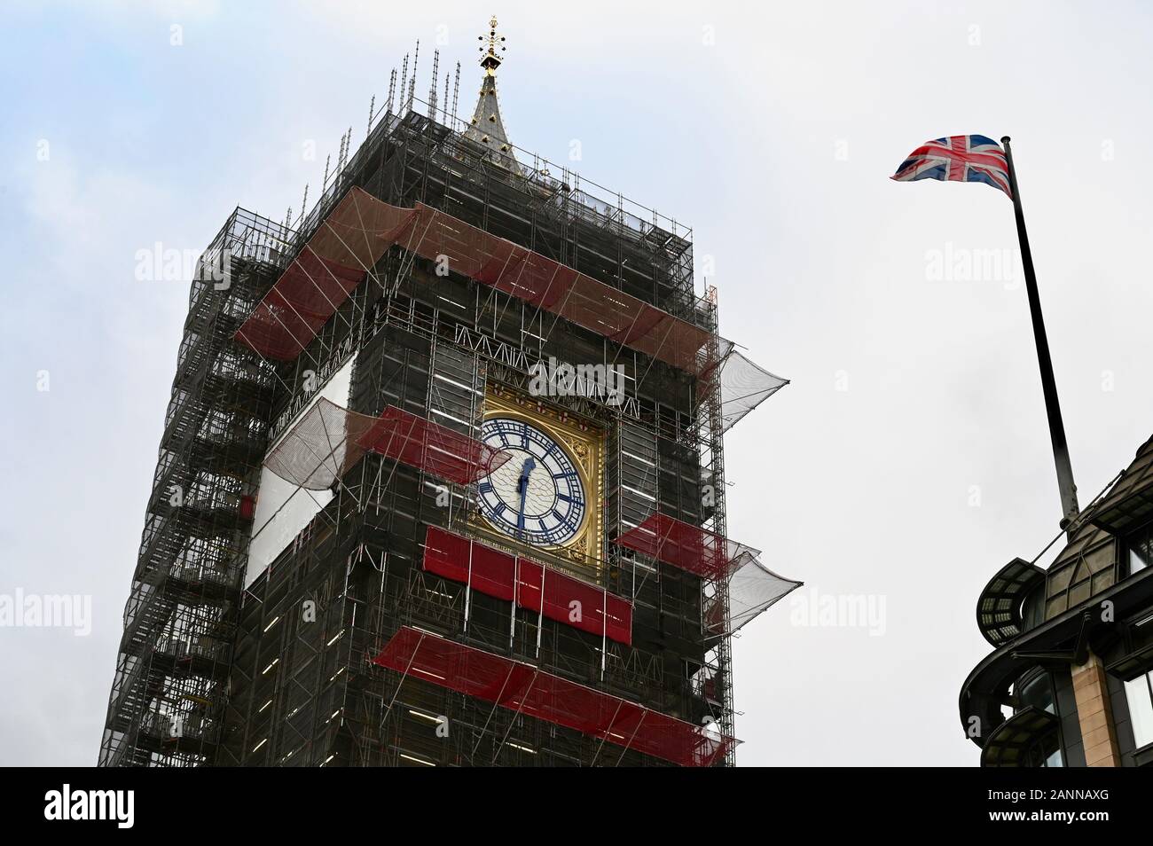 Big Ben Bong pour Brexit. Boris Johnson a renoncé à faire de Big Ben Bong pour Brexit de blâmer le Parlement pour bloquer son offre pour célébrer le départ du Royaume-Uni de l'UE. Big Ben, Houses of Parliament, Westminster, Londres. UK Banque D'Images