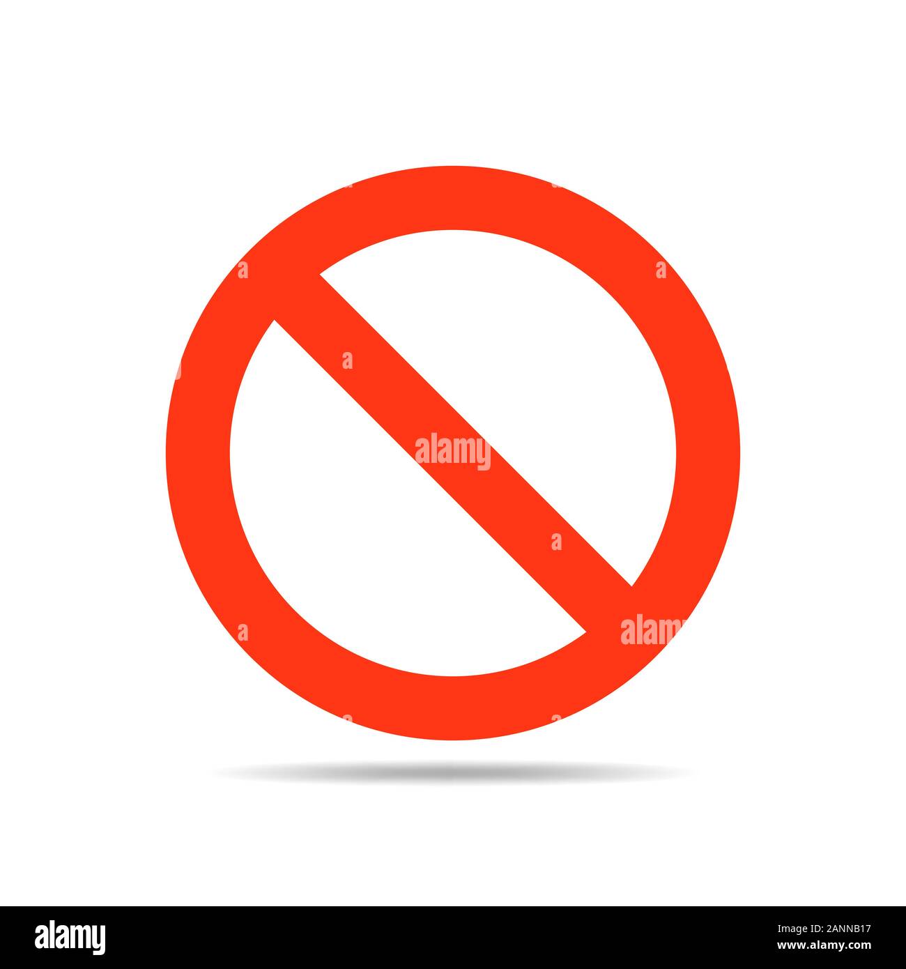 Pas le droit de signer - vector illustration. Panneau d'arrêt de couleur rouge sur fond blanc. Illustration de Vecteur