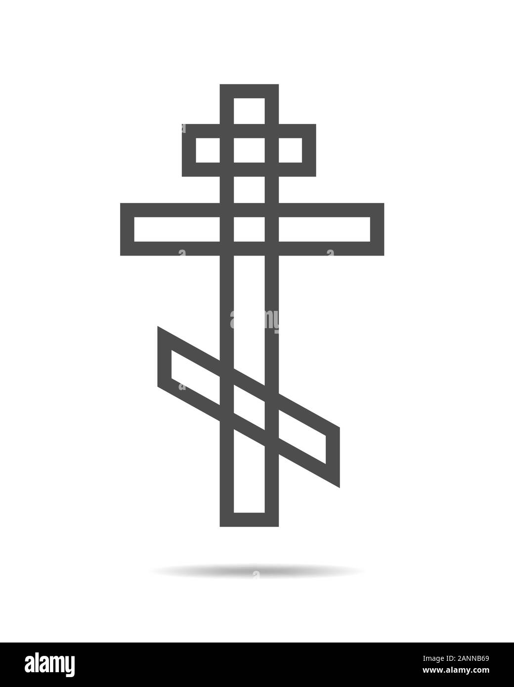 Croix - télévision image vectorielle. Noir simple croix chrétienne ...