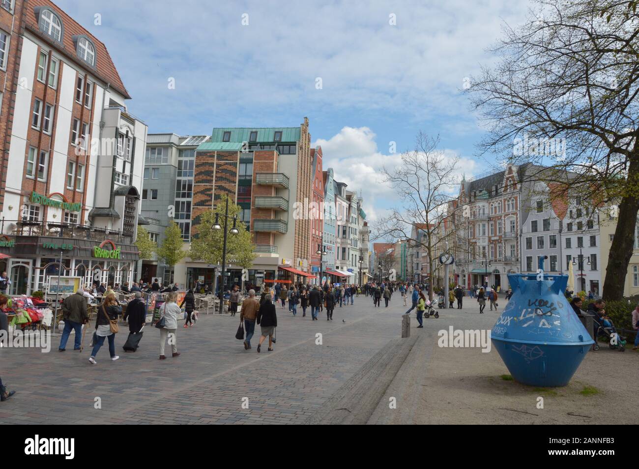 Centre ville de Rostock, Allemagne Banque D'Images