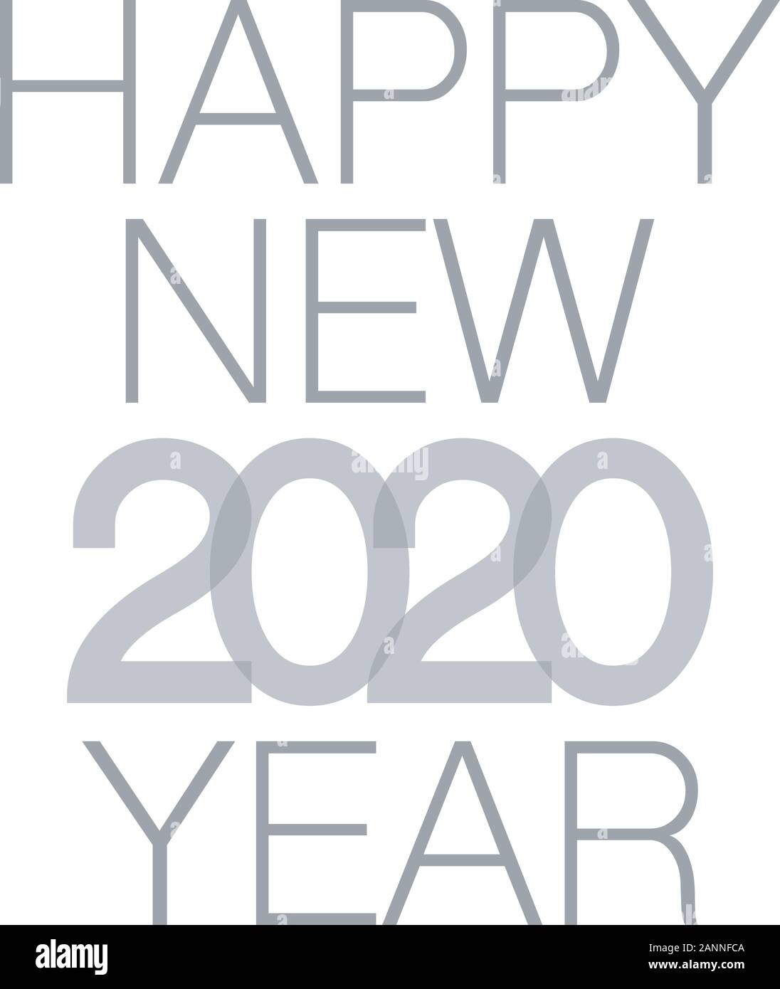 Bonne année 2020 texte du logo design. Brochure design, modèle de carte de visite, bannière. Vector Illustration de couverture du journal d'affaires pour 2020 Illustration de Vecteur