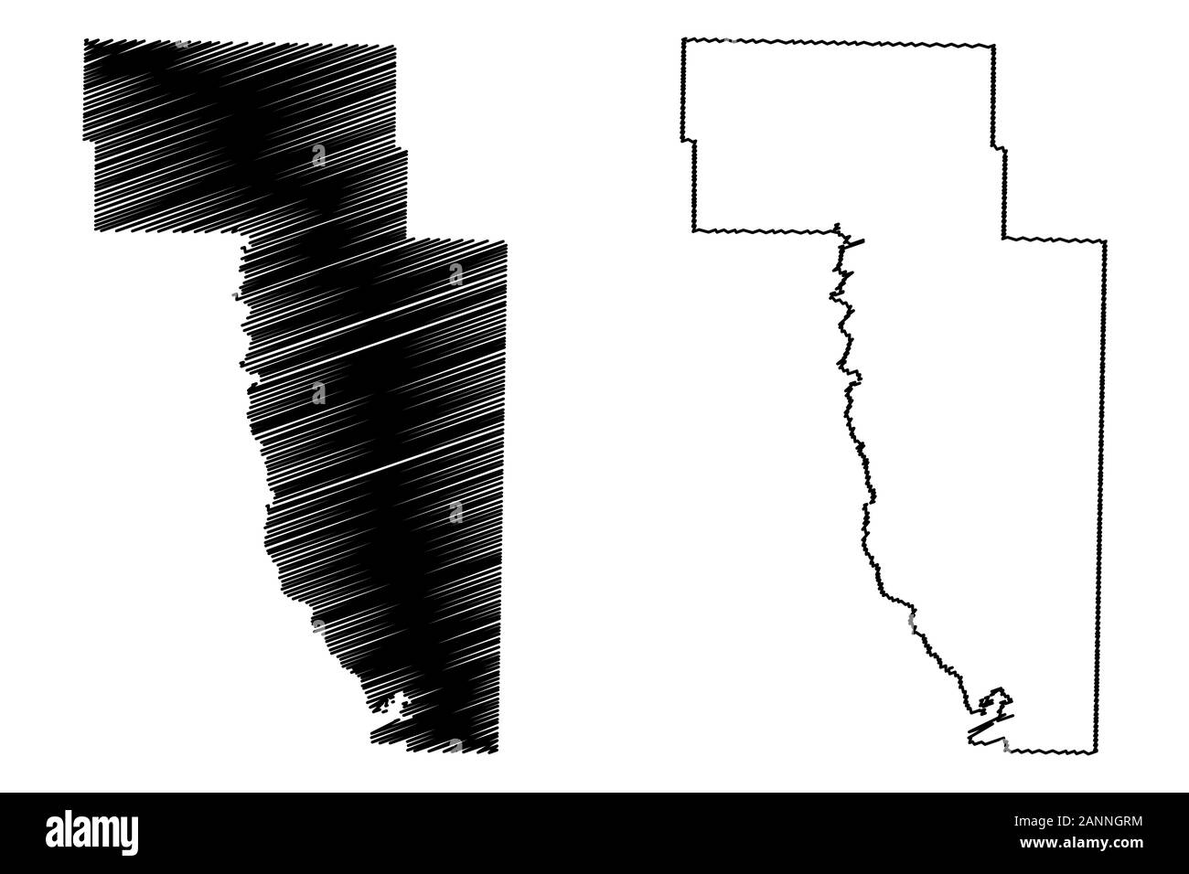 Howard Comté (Arkansas (États-Unis County, États-Unis d'Amérique,USA, États-Unis, US) map vector illustration gribouillage, croquis Howard site Illustration de Vecteur