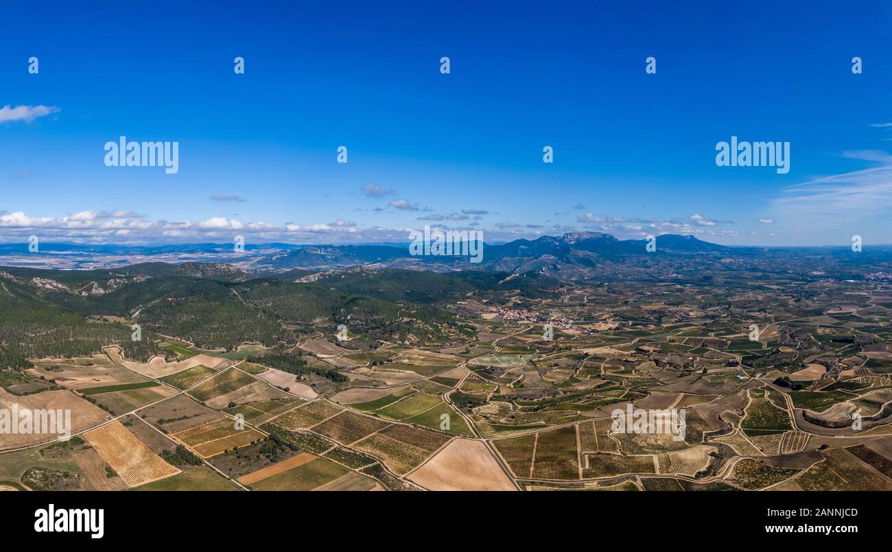 Vue aérienne de la province de La Rioja en Espagne Banque D'Images