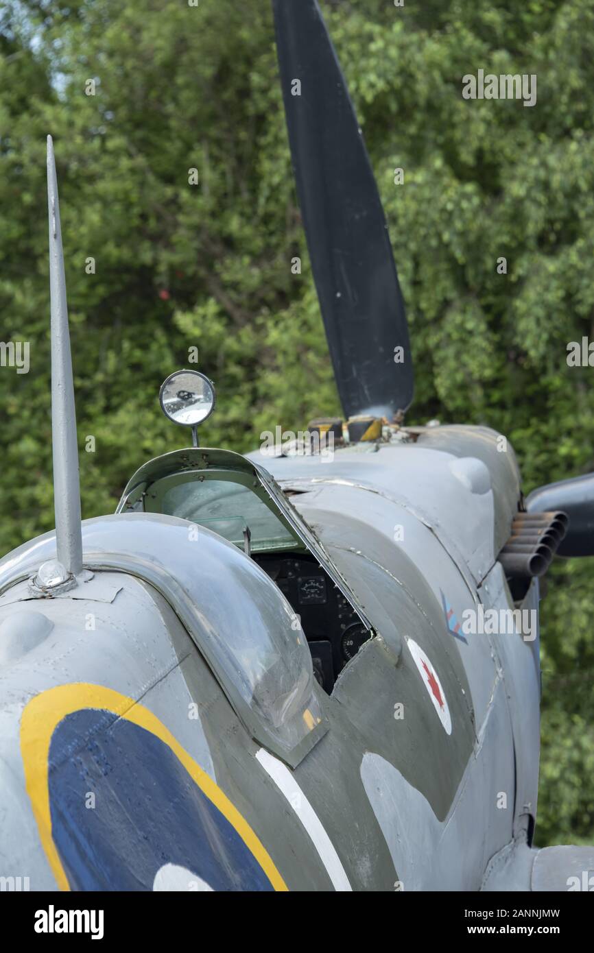 UK, Quorn ,LEICESTERSHIRE- Juin 2018 : Spitfire Mk. IX, n° de série EN398, JE-J avion personnel de W/Cdr Johnnie Johnson, commandant de l'Ke Banque D'Images