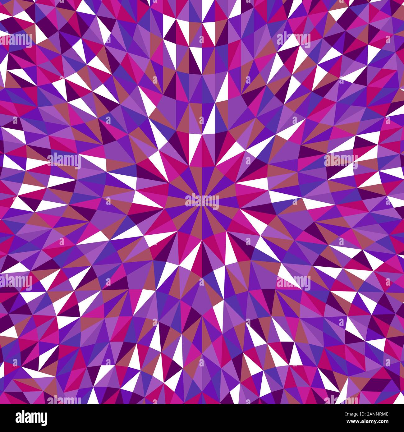 Carrelage mosaïque colorée dynamique triangle arrière-plan - résumé psychédélique hypnotique circulaire vecteur conception graphique à partir de formes géométriques Illustration de Vecteur